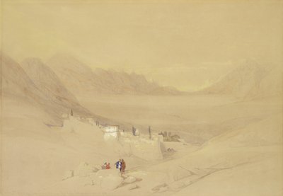 Le Couvent de Sainte-Catherine, Mont Sinaï, vers la Plaine du Campement, 1839 - David Roberts